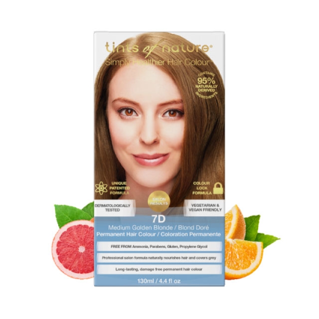 Tints of Nature Hårfarge Vegansk 7D Medium Golden Blonde Herba Plus produkter urtemedisin