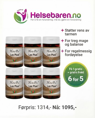 Herba Plus Lax Plus -mage og tarmsystemet- 6 for 5 