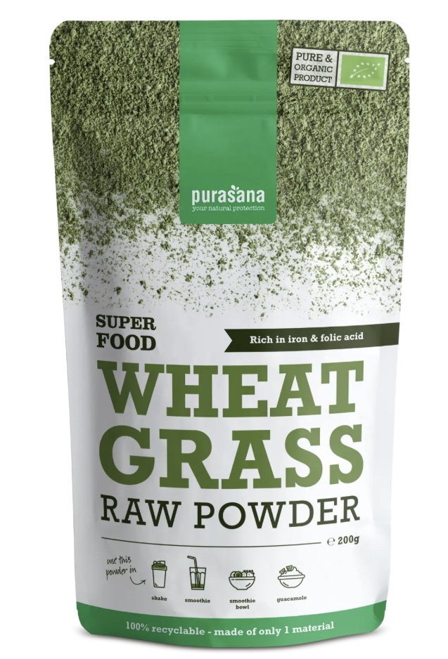 200 g. En næringsrikt pulver av økologisk hvetegress. Veldig god for fordøyelsen. Perfekt for detox.