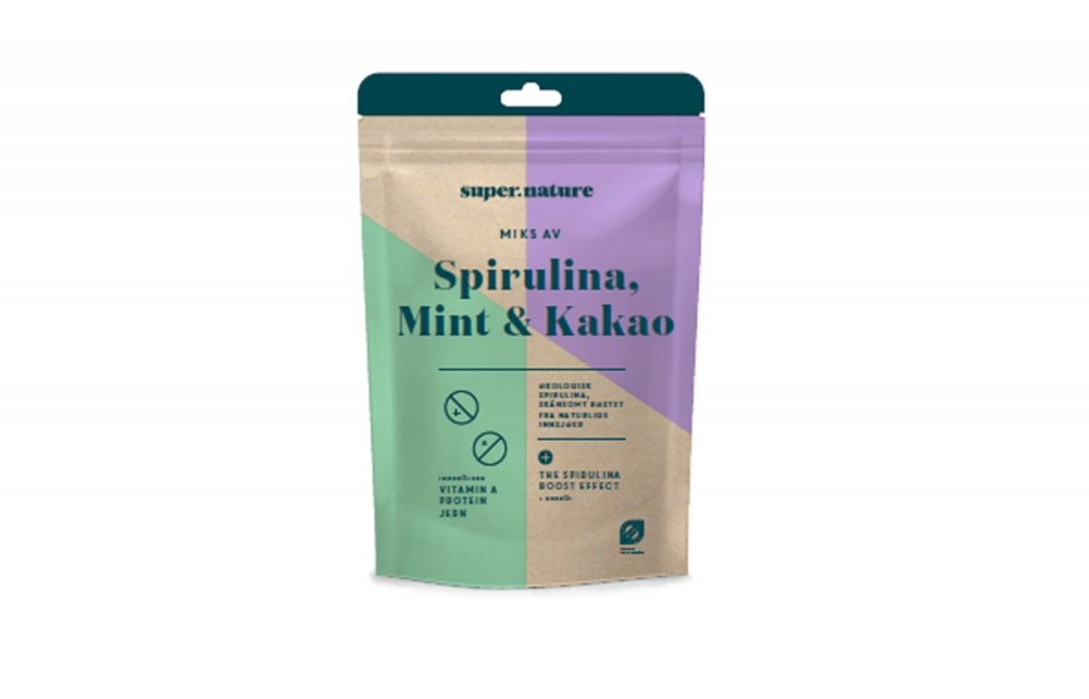 Supersunn sjokoshake? Ja, det stemmer! Vi har kombinert premium spirulina med råkakao, karob og et hint av frisk mynte. Resultatet? En boost rik på protein, betakaroten og krom. Perfekt i treningsshake, kald drikke, raw snacks eller i morgensmoothien.