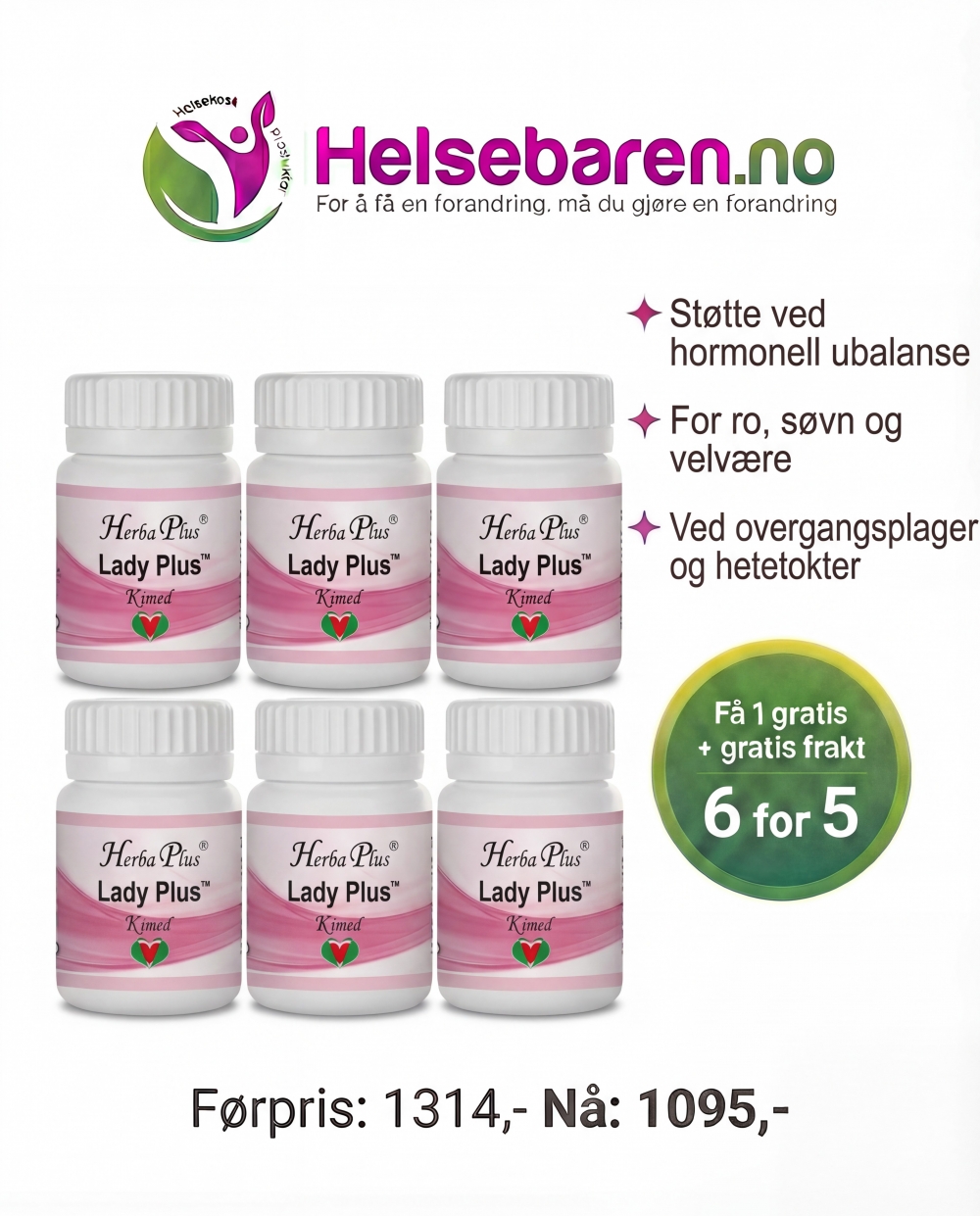 Lady Plus – støtte gjennom hormonelle faser.
